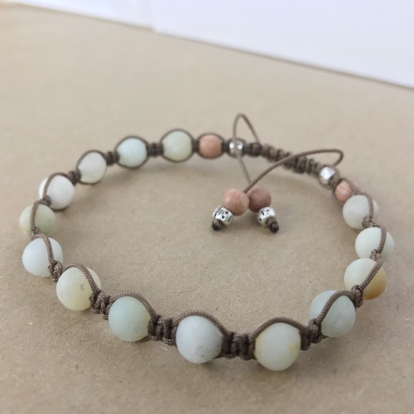 Handmade} Amazonite w/ Rosewood Accent Bracelet - Picture 3 of 4